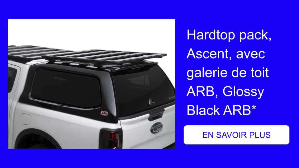 Hardtop pack, Ascent, avec galerie de toit ARB, Glossy Black ARB